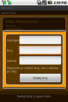 Ko zove? android App screenshot 1